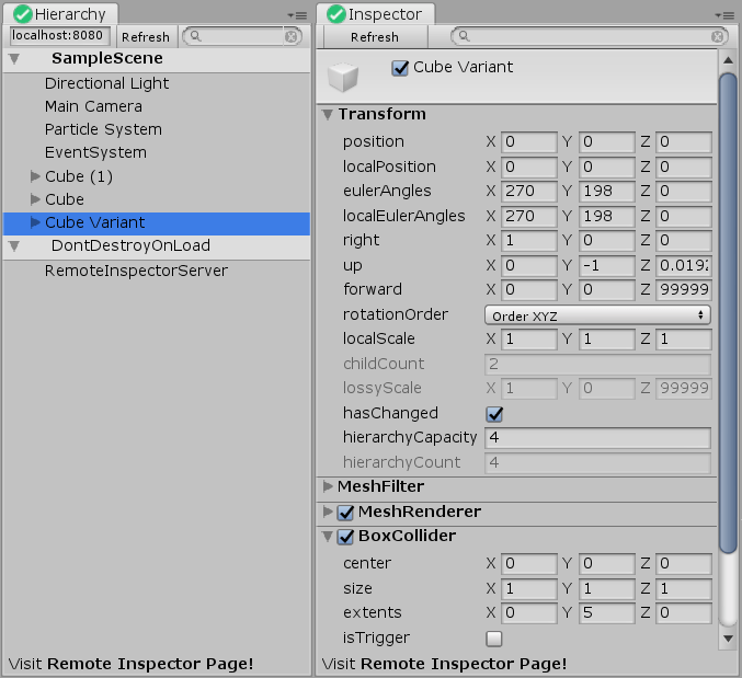 Unity Remote Inspector&nbsp;Kullanımı
